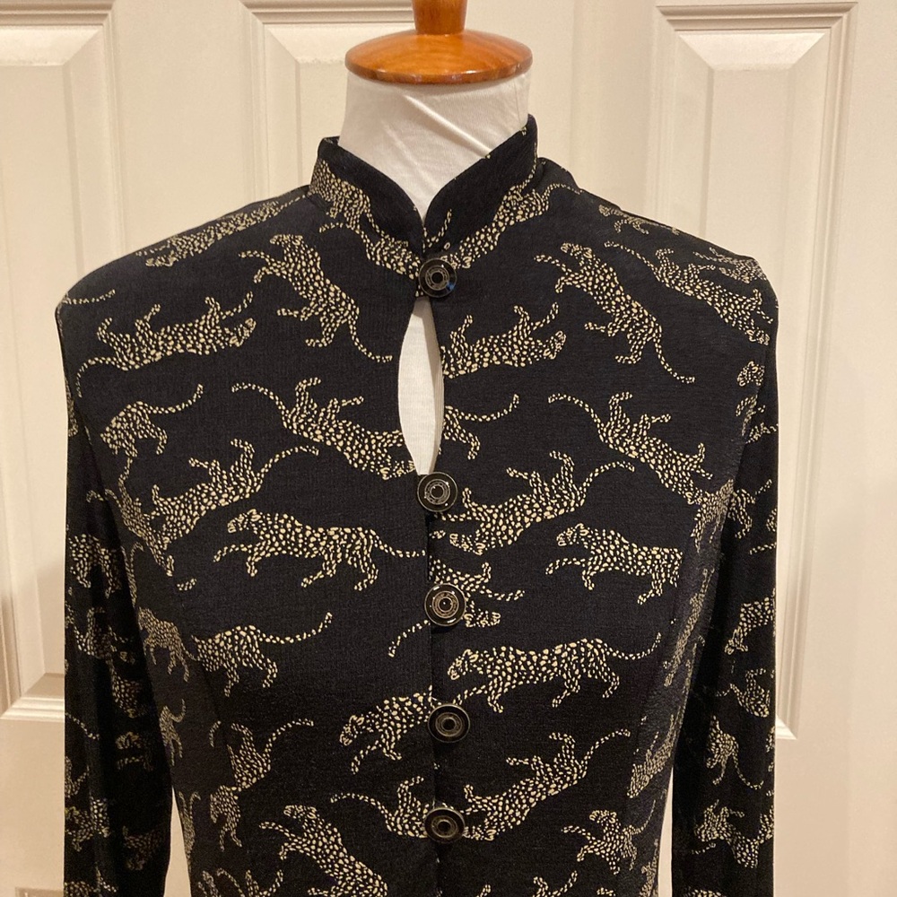 Cache Two Piece Pant Set Long Line Split Top Tuxe… - image 4